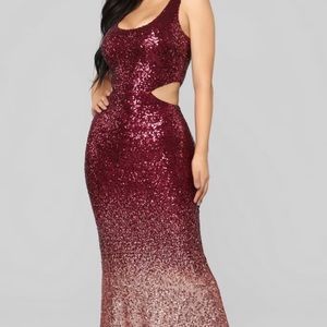 Burgundy sequence dress - never worn, brand new